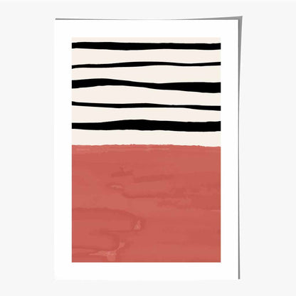 Abstract Pink Painted Lines No 3 Art Print | Wall Art Plaza