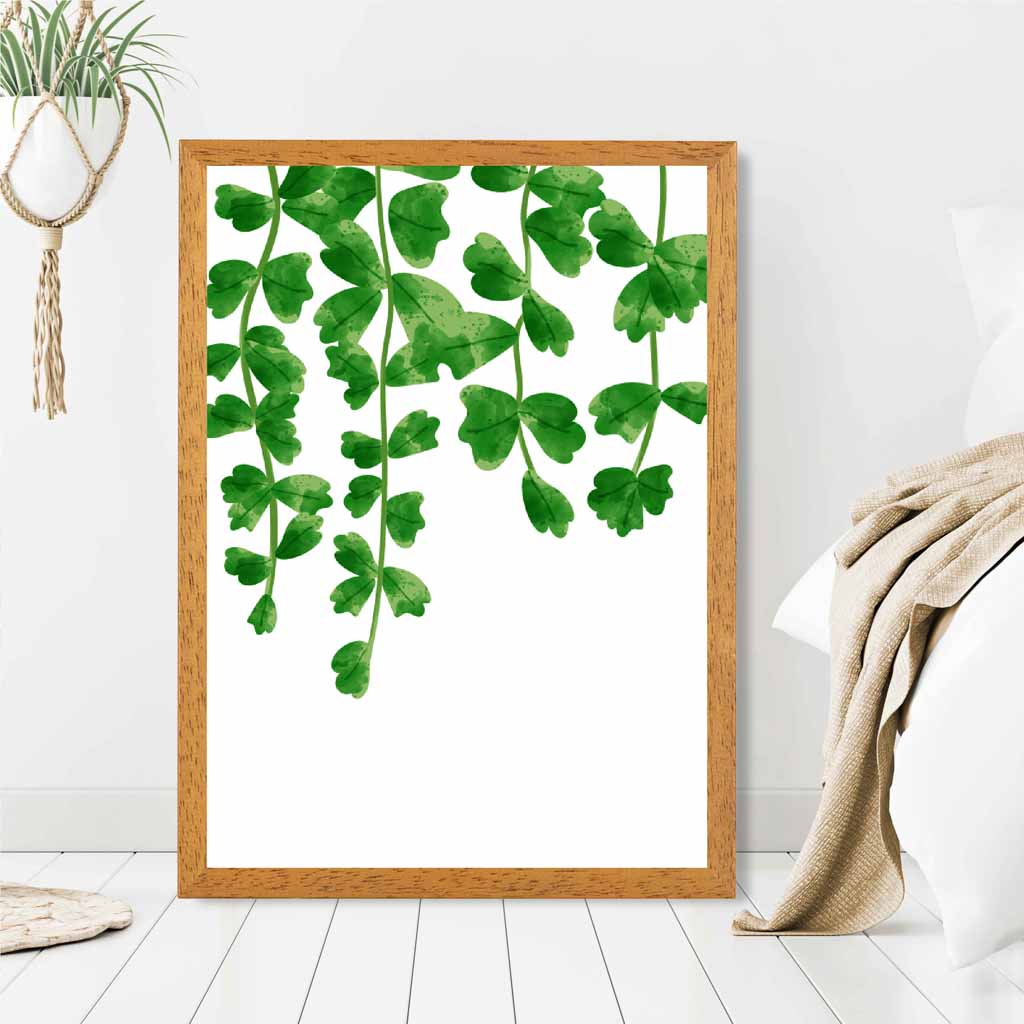 Simple Botanical Green Herbs Art Print | Wall Art Plaza