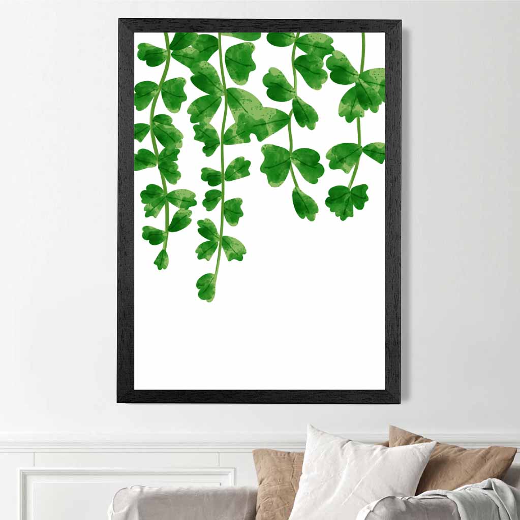 Simple Botanical Green Herbs Art Print | Wall Art Plaza