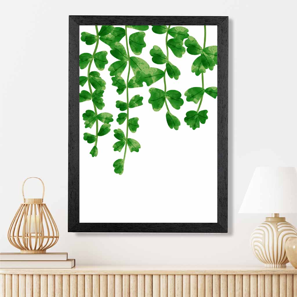 Simple Botanical Green Herbs Art Print | Wall Art Plaza