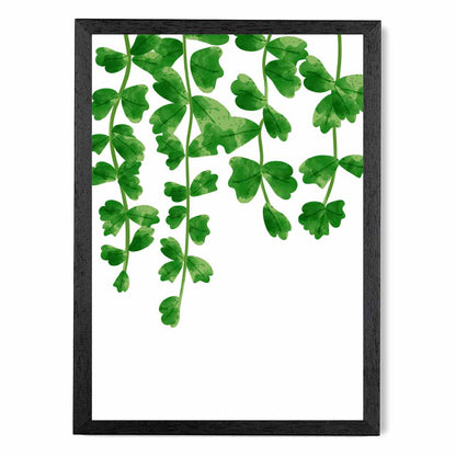 Simple Botanical Green Herbs Art Print | Wall Art Plaza