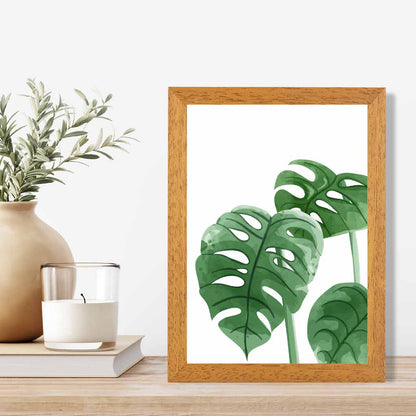 Simple Botanical Green Monstera Art Print | Wall Art Plaza