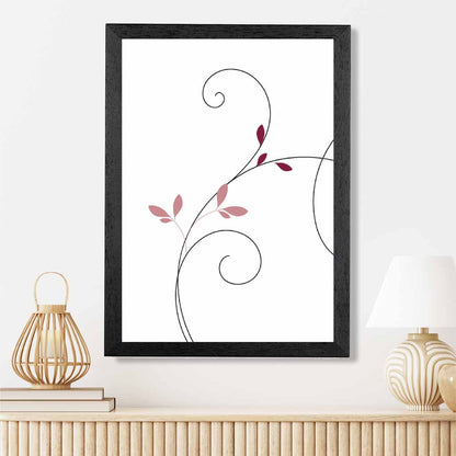 Simple Botanical Pink Floral No 1 Art Print | Wall Art Plaza