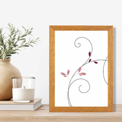 Simple Botanical Pink Floral No 1 Art Print | Wall Art Plaza