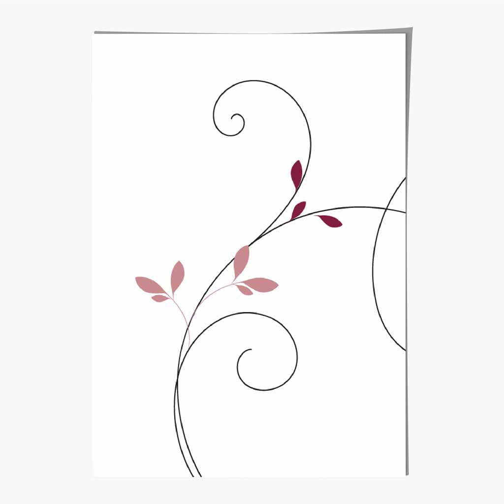 Simple Botanical Pink Floral No 1 Art Print | Wall Art Plaza