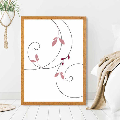 Simple Botanical Pink Floral No 3 Art Print | Wall Art Plaza