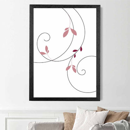 Simple Botanical Pink Floral No 3 Art Print | Wall Art Plaza