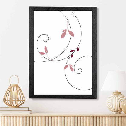 Simple Botanical Pink Floral No 3 Art Print | Wall Art Plaza