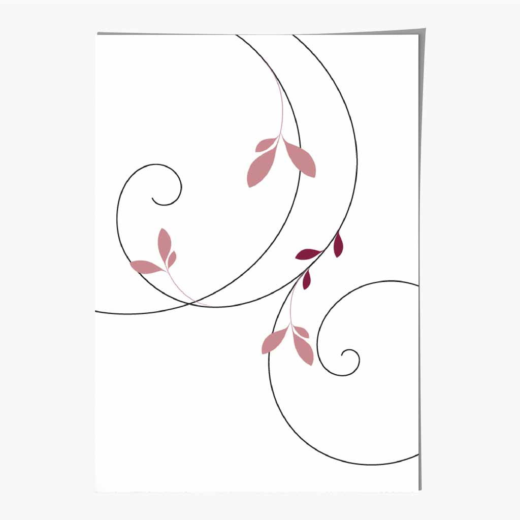 Simple Botanical Pink Floral No 3 Art Print | Wall Art Plaza