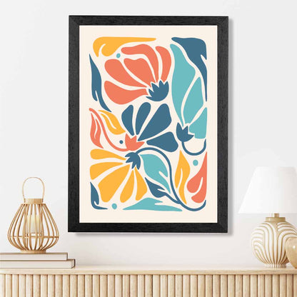 Boho Floral Bright, Colourful Flowers No 1 Art Print | Wall Art Plaza