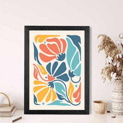 Boho Floral Bright, Colourful Flowers No 1 Art Print | Wall Art Plaza