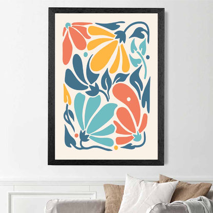 Boho Floral Bright, Colourful Flowers No 3 Art Print | Wall Art Plaza