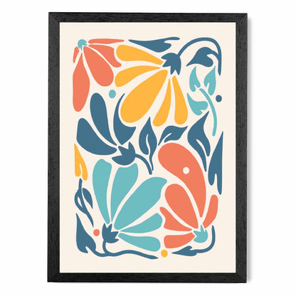 Boho Floral Bright, Colourful Flowers No 3 Art Print | Wall Art Plaza