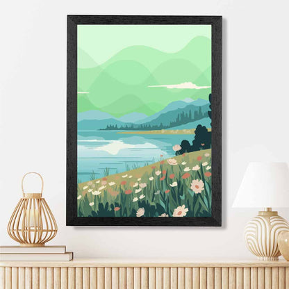 Modern Green, Blue Coastal Art Print | Wall Art Plaza