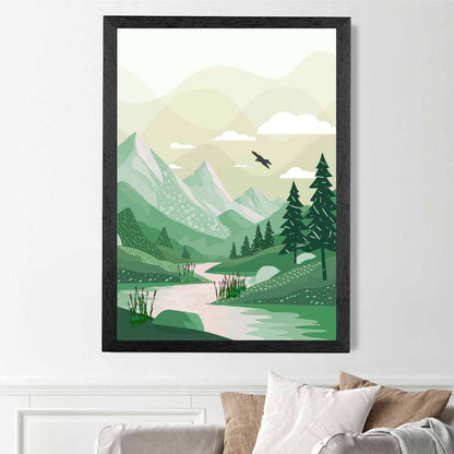 Modern Green Country Park No 2 Art Print | Wall Art Plaza