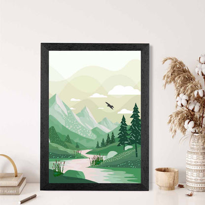 Modern Green Country Park No 2 Art Print | Wall Art Plaza