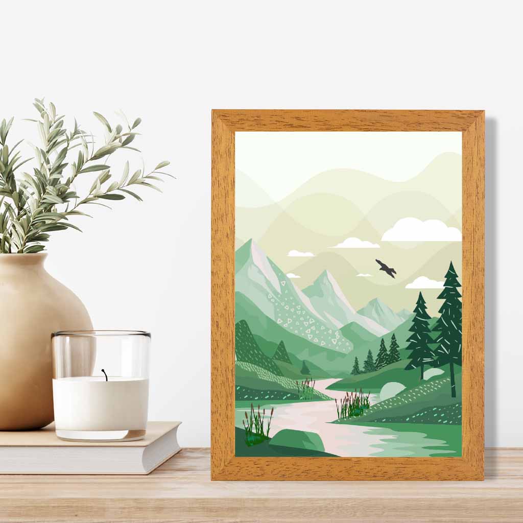 Modern Green Country Park No 2 Art Print | Wall Art Plaza