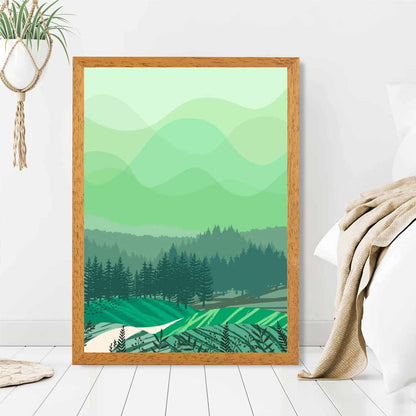 Boho Green Country Park No 3 Art Print | Wall Art Plaza