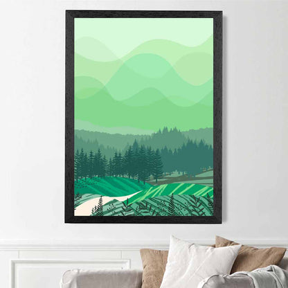 Boho Green Country Park No 3 Art Print | Wall Art Plaza