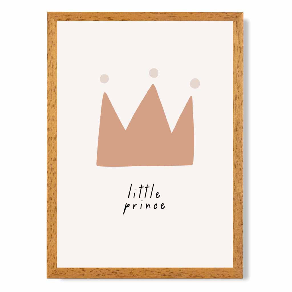 Boho Neutral Beige Little Prince Nursery Print | Wall Art Plaza