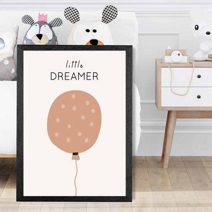 Boho Neutral Beige Little Dreamer Nursery Print | Wall Art Plaza