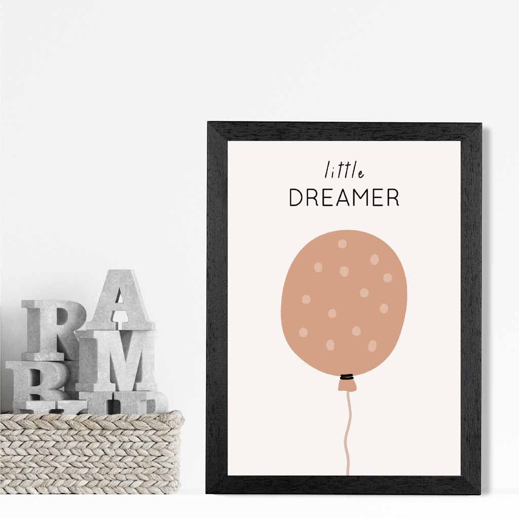 Boho Neutral Beige Little Dreamer Nursery Print | Wall Art Plaza