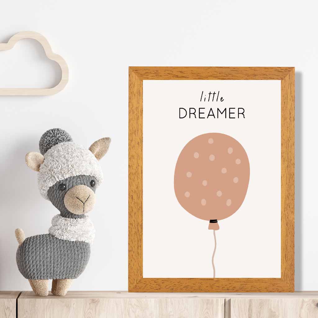 Boho Neutral Beige Little Dreamer Nursery Print | Wall Art Plaza