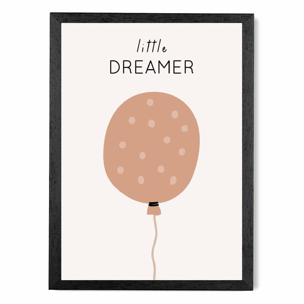 Boho Neutral Beige Little Dreamer Nursery Print | Wall Art Plaza