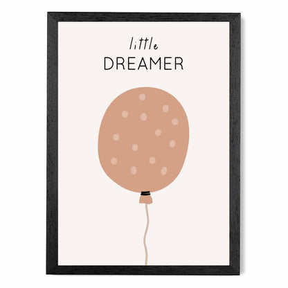 Boho Neutral Beige Little Dreamer Nursery Print | Wall Art Plaza