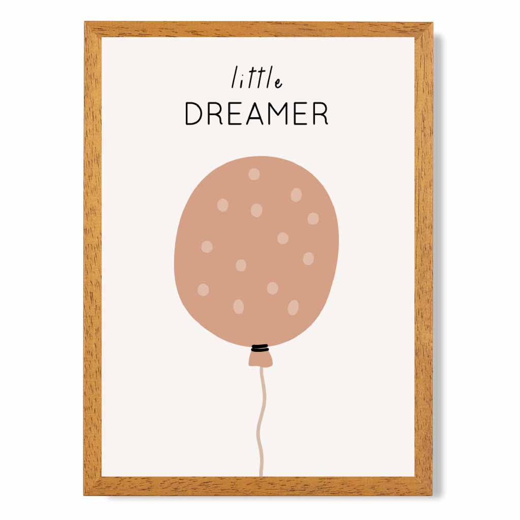 Boho Neutral Beige Little Dreamer Nursery Print | Wall Art Plaza