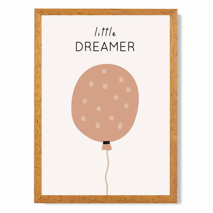 Boho Neutral Beige Little Dreamer Nursery Print | Wall Art Plaza