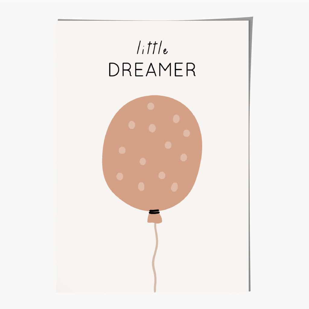 Boho Neutral Beige Little Dreamer Nursery Print | Wall Art Plaza