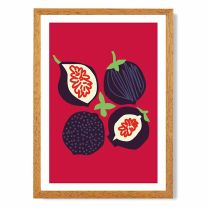 Modern Red, Purple Figs Kitchen Art Print | Wall Art Plaza