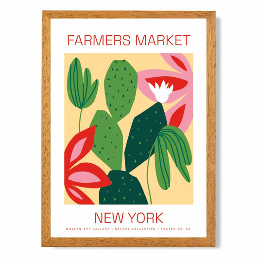 Farmers Market Pink, Colourful New York Flowers  Art Print | Wall Art Plaza