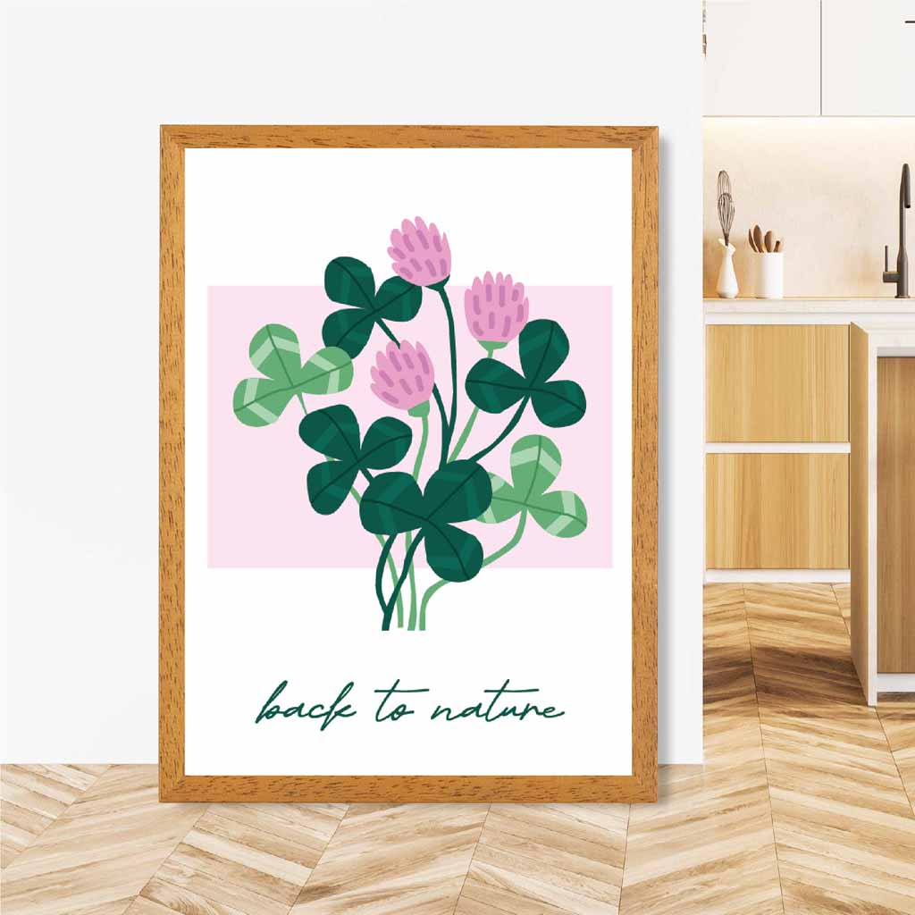 Modern Lilac, Green Lucky Clover  Art Print | Wall Art Plaza