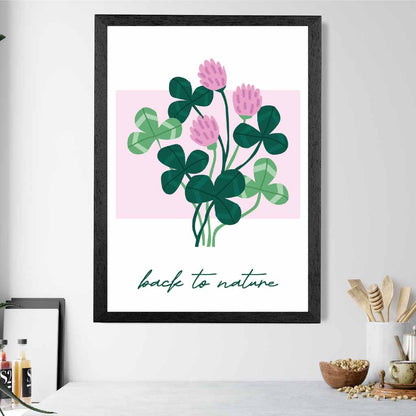 Modern Lilac, Green Lucky Clover  Art Print | Wall Art Plaza