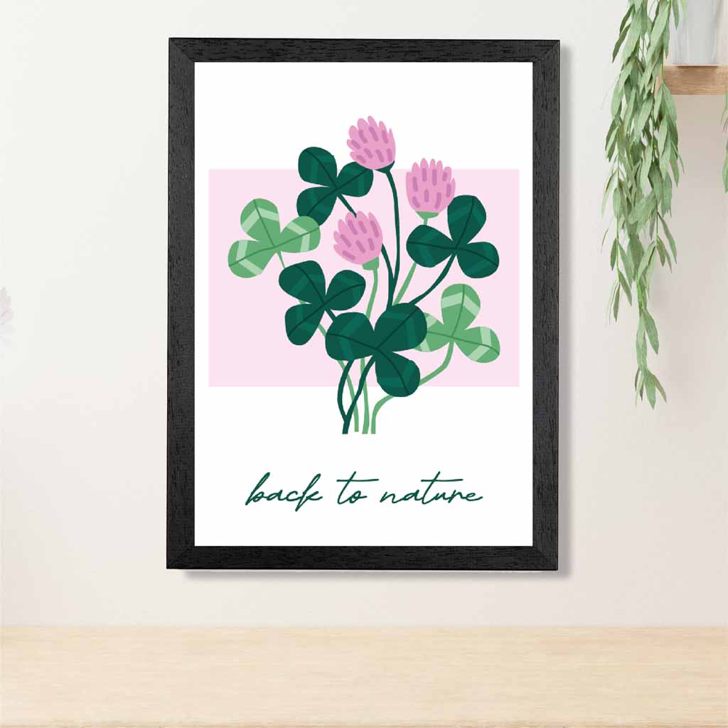 Modern Lilac, Green Lucky Clover  Art Print | Wall Art Plaza