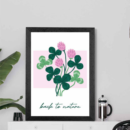 Modern Lilac, Green Lucky Clover  Art Print | Wall Art Plaza