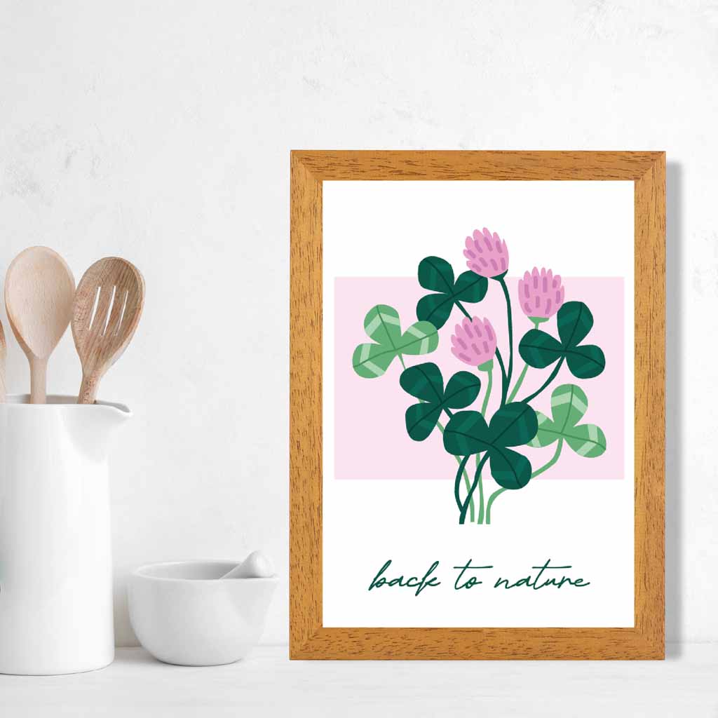 Modern Lilac, Green Lucky Clover  Art Print | Wall Art Plaza