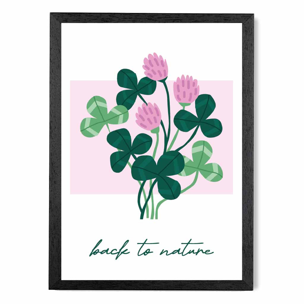 Modern Lilac, Green Lucky Clover  Art Print | Wall Art Plaza