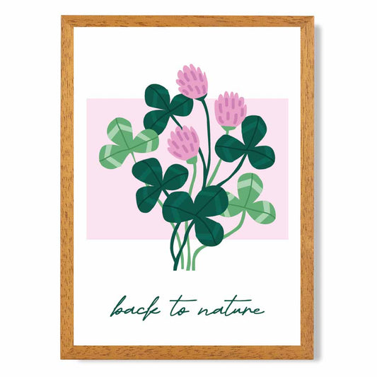 Modern Lilac, Green Lucky Clover  Art Print | Wall Art Plaza