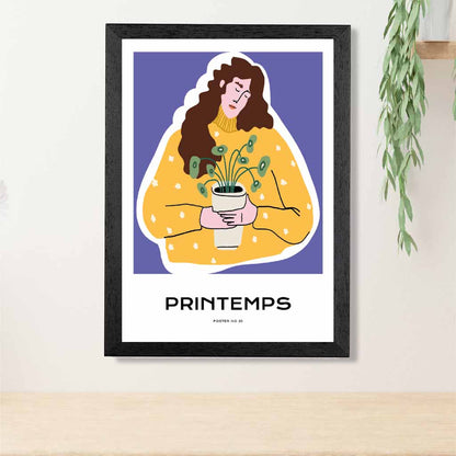 Modern Spring Purple, Yellow Sweater  Art Print | Wall Art Plaza UK