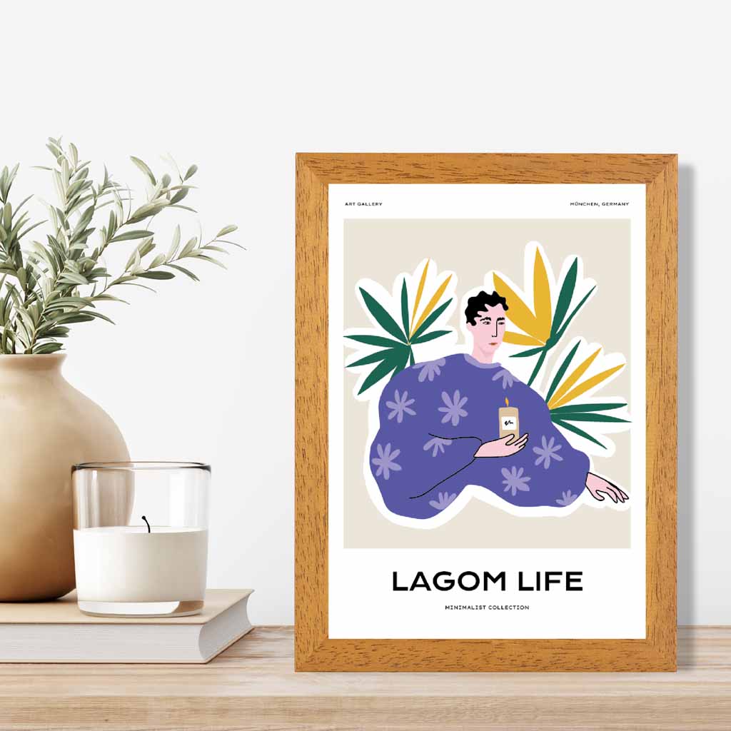 Boho Art Purple, Colourful Lifestyle Art Print | Wall Art Plaza UK