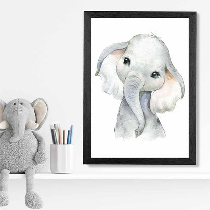 Cute Baby Elephant Nursery Art Print | Wall Art Plaza UK