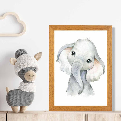 Cute Baby Elephant Nursery Art Print | Wall Art Plaza UK