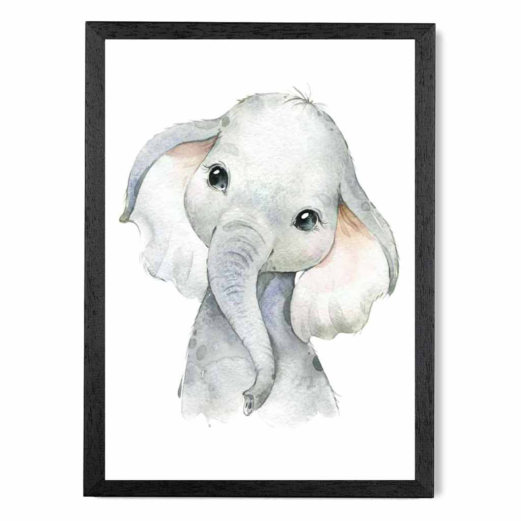 Cute Baby Elephant Nursery Art Print | Wall Art Plaza UK