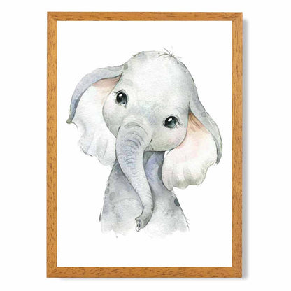 Cute Baby Elephant Nursery Art Print | Wall Art Plaza UK