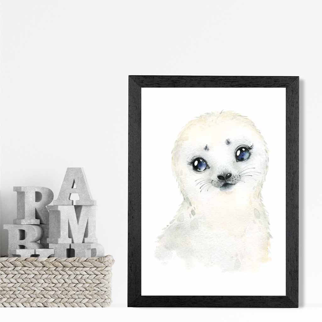 Cute Baby Seal Nursery Art Print | Wall Art Plaza UK