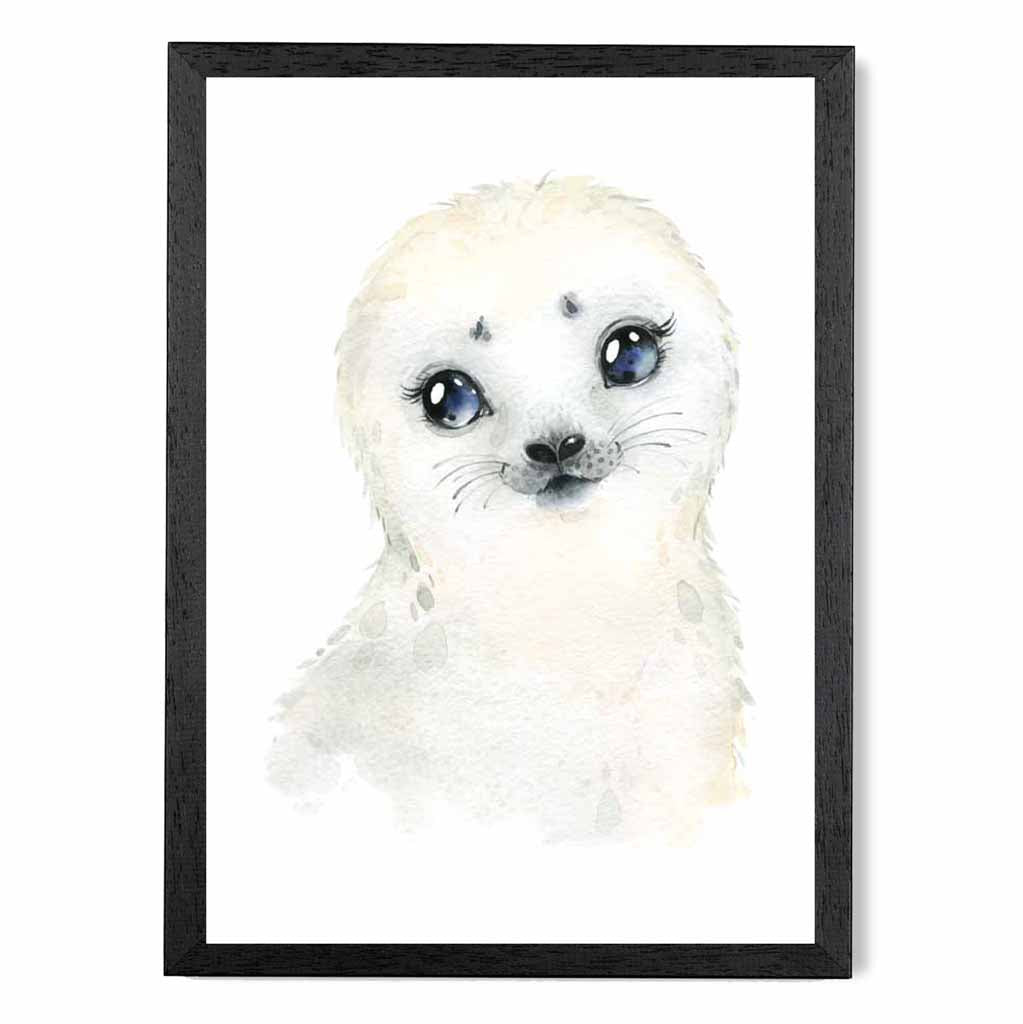 Cute Baby Seal Nursery Art Print | Wall Art Plaza UK