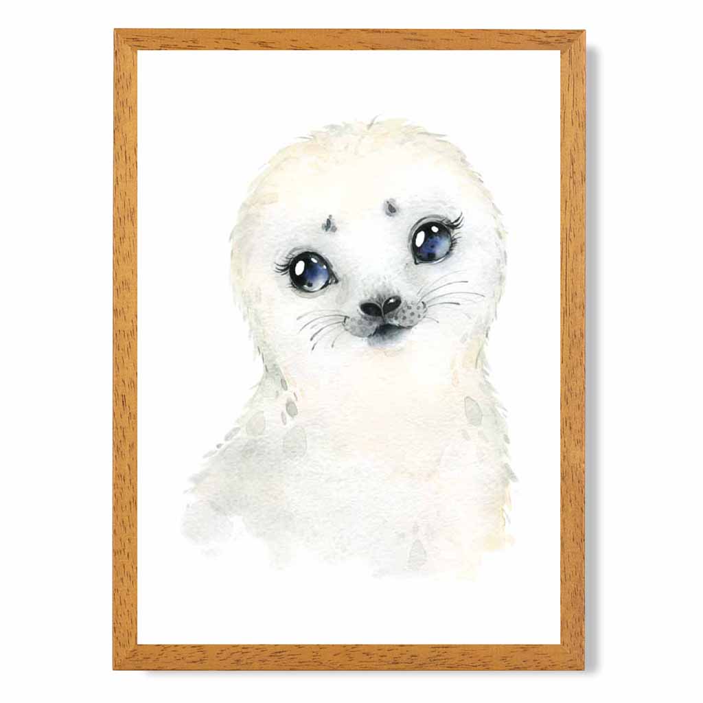 Cute Baby Seal Nursery Art Print | Wall Art Plaza UK